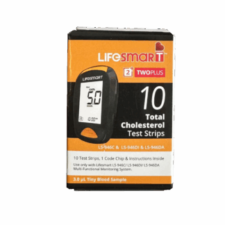 Lifesmart two plus Total Cholesterol test strips 10 Pack