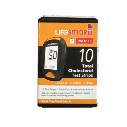 Lifesmart two plus Total Cholesterol test strips 10 Pack