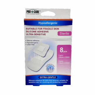 Pro+Care Hypoallergenic Silicone Adhesive Dressing Sterile - 8 Pack