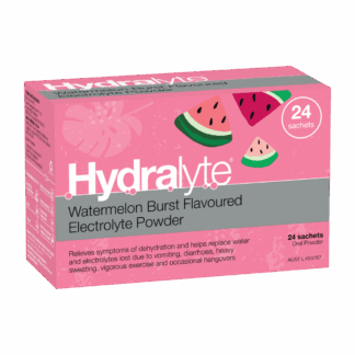 Hydralyte Electrolyte Powder 24 Sachets – Watermelon Burst Flavour