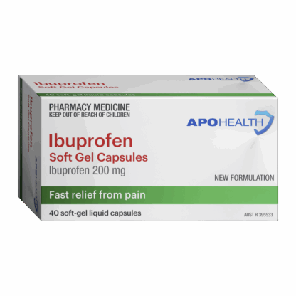 APOHEALTH Ibuprofen 200mg Soft Gel 40 Capsules