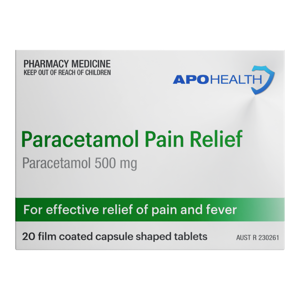 Apohealth Paracetamol 500mg Pain Relief Blister 20 Caplets - Image 2
