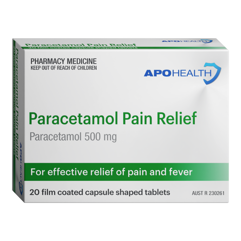 Apohealth Paracetamol 500mg Pain Relief Blister 20 Caplets