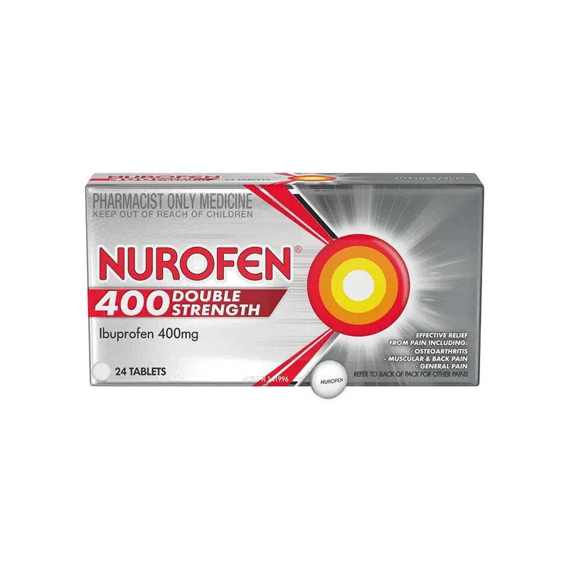 Nurofen Double Strength Pain and Inflammation Relief 400mg Tablets 24 - Ibuprofen (S3) - Image 2