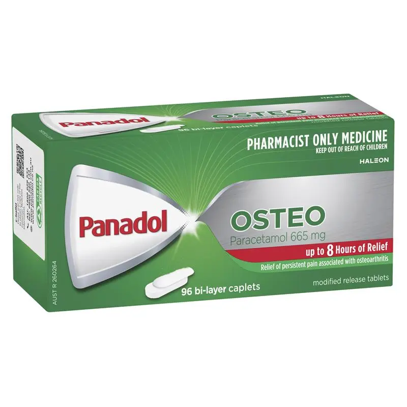 Panadol Osteo Paracetamol Pain Relief 665mg 96 Caplets (S3)