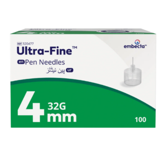 embecta Ultra Fine Pen Needle 0.23mm (32G) x 4mm x100