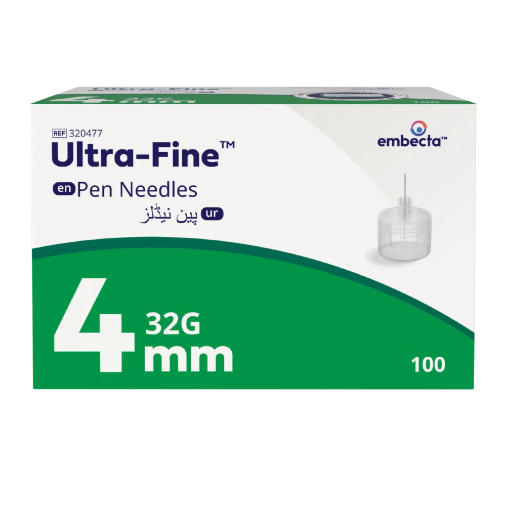 embecta Ultra Fine Pen Needle 0.23mm (32G) x 4mm x100