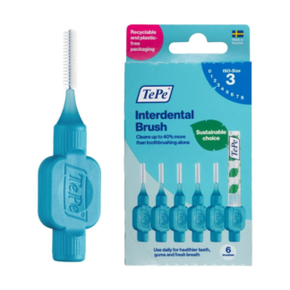 TePe Interdental Brushes 0.6mm Size 3 Blue 6 Pack