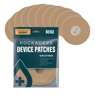 RockaDex Dexcom G7 Device 10 Patches - Beige Colour