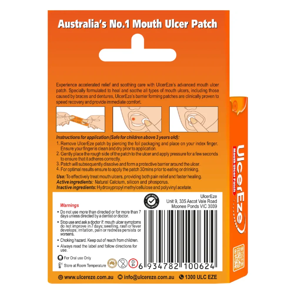 Ulcereze Mouth Ulcer Patch 6 Pack - Image 2