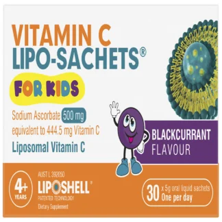 Lipo-Sachets Kids Vitamin C 30x5g - Blackcurrant Support Immune System