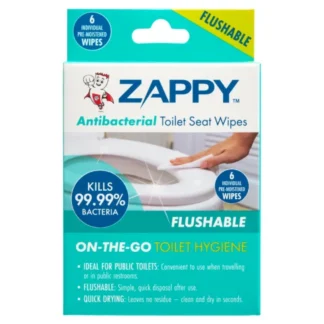 Zappy Toilet Seat Wipes 6 Pack