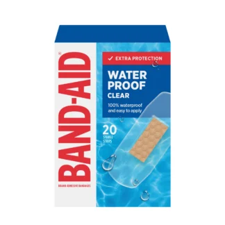 Band-Aid Waterproof Clear Regular 20 Pack
