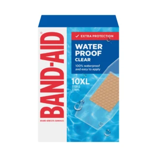 Band-Aid Waterproof Clear Large 10 Pack