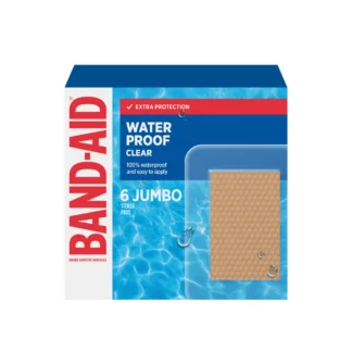 Band-Aid Waterproof Clear Jumbo 6 Pack