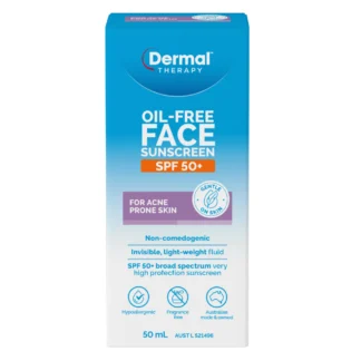Dermal Therapy Oil Free Face Sunscreen SPF 50+ 50ml