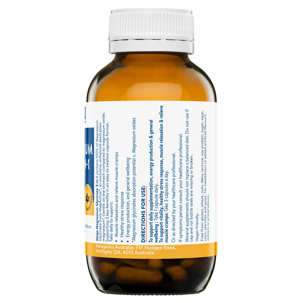 Ethical Nutrients Mega Magnesium Glycinate 3-in-1 100 Tablets - Image 2