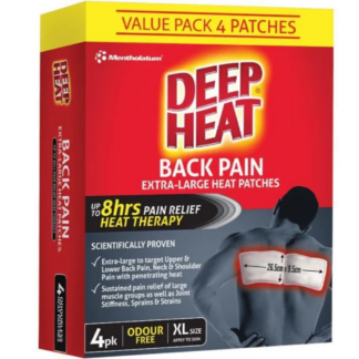 Deepheat Back Pain Heat Patches Extra Large 4 Pack