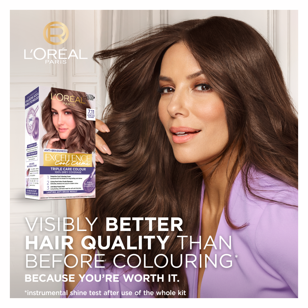 Loreal Paris Excellence Cool Creme Permanent Hair Color 7.11 Ultra Ash Blonde - Image 3