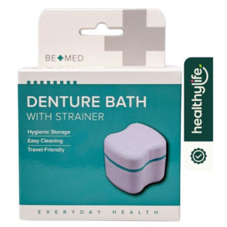 BeMed Denture Bath With Stainer 1 Pack