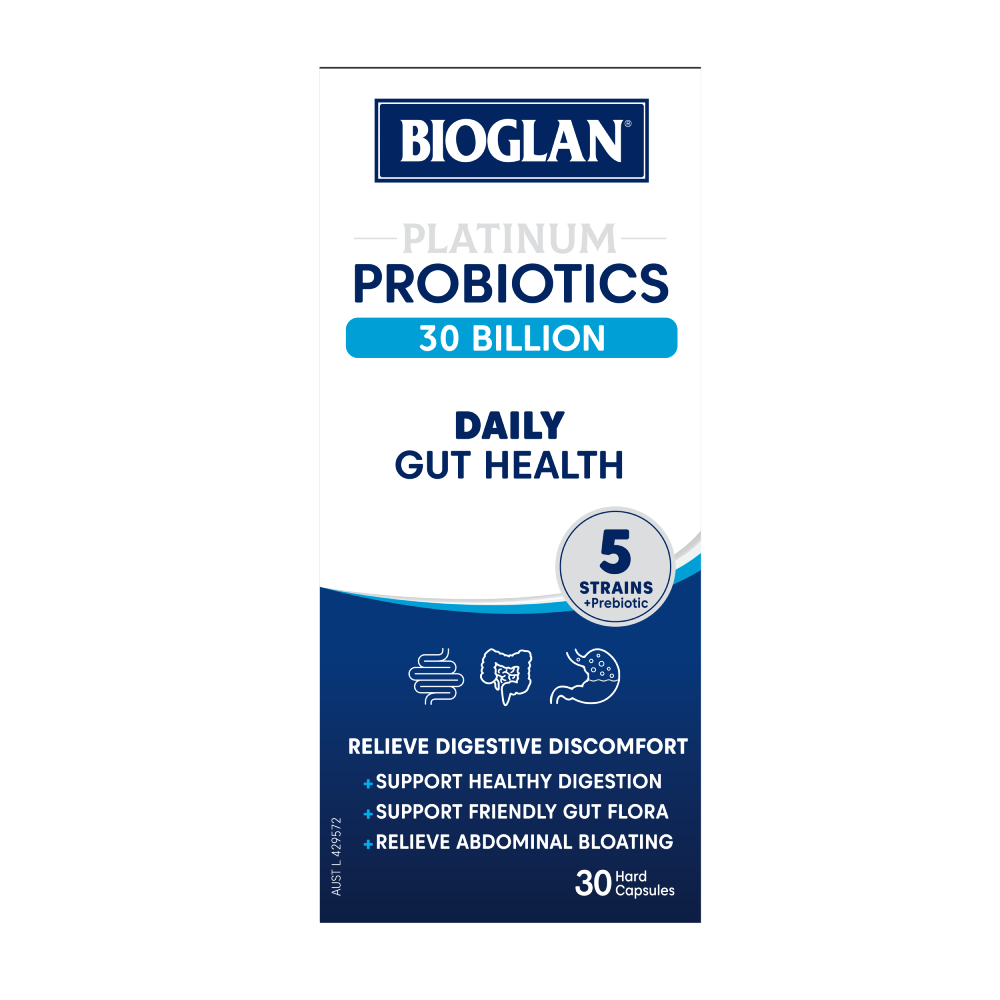 Bioglan Platinum Probiotics 30 Billion 30 Capsules Relieve Digestive Discomfort