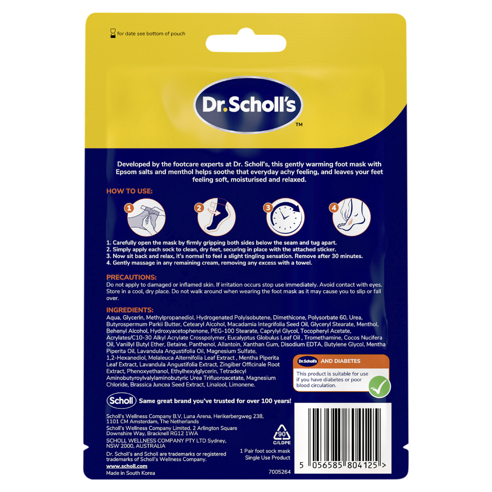 Dr.Scholl's Soothing and Revitalising Foot Mask 1 Pair - Image 2