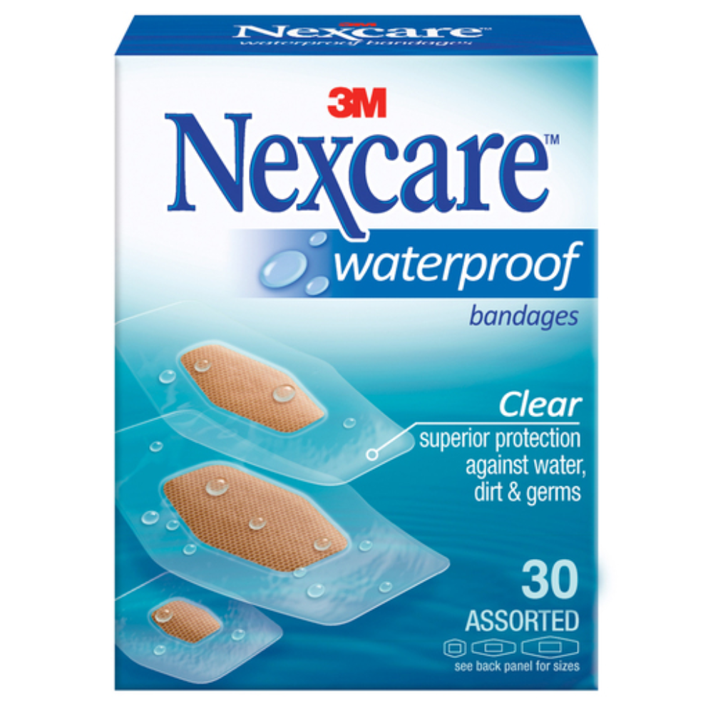 Nexcare Waterproof Strips Assorted 30 Pack