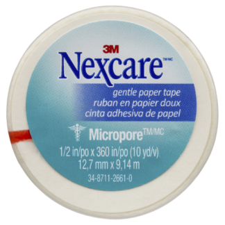 Nexcare Micropore First Aid Tape White 1 Roll (12.7mm X 9.1m)