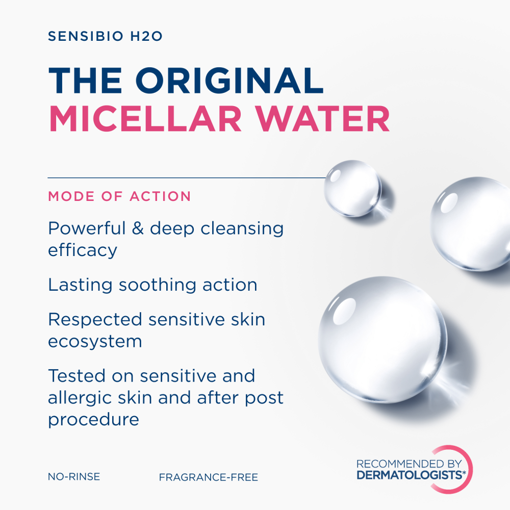 Bioderma Sensibio H2O Soothing Micellar Water Cleanser - 100ml - Image 3