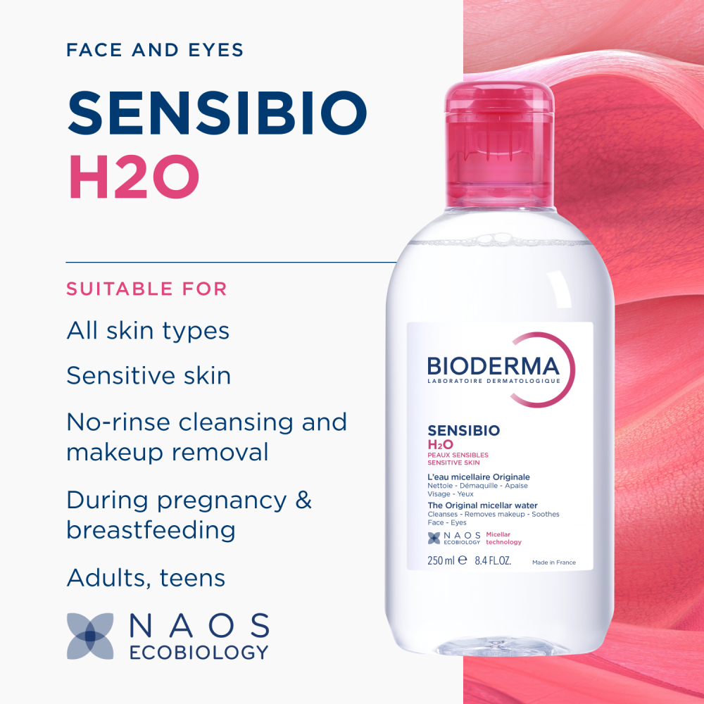 Bioderma Sensibio H2O Soothing Micellar Water Cleanser - 250ml - Image 2