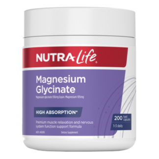 Nutra-Life Magnesium Glycinate 200 Capsules