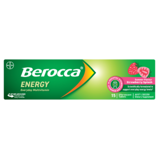 Berocca Energy 15 Effervescent Tablets - Strawberry Splash